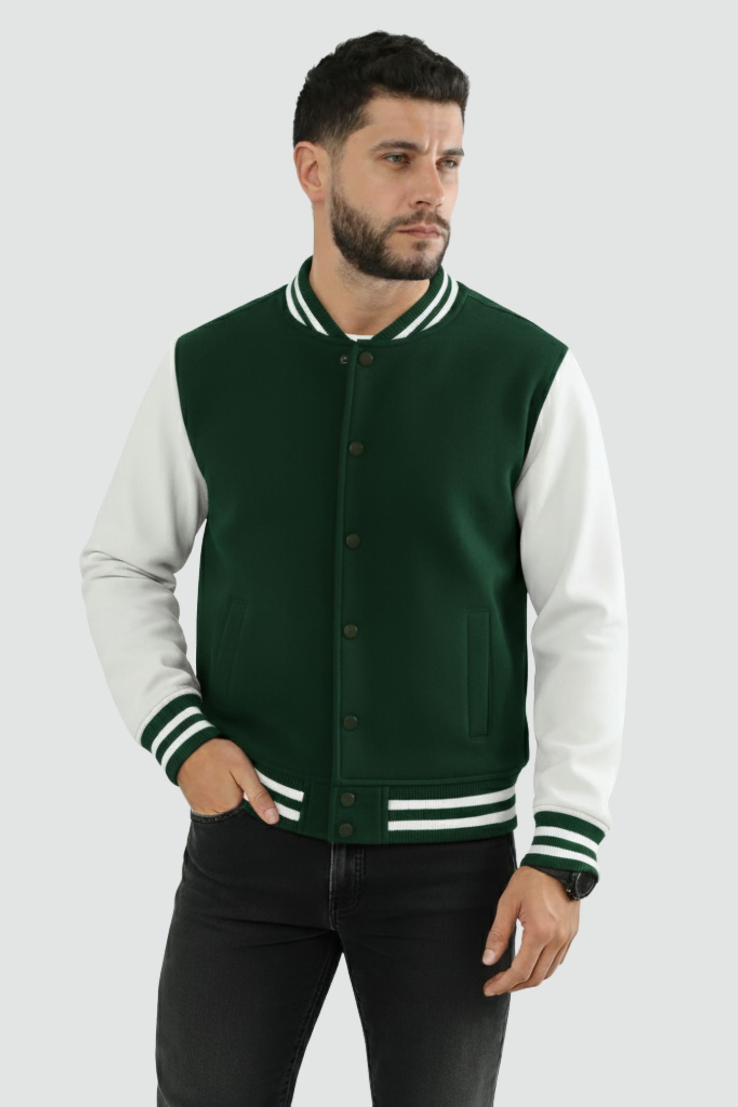 Varsity Jacket Bottle Green