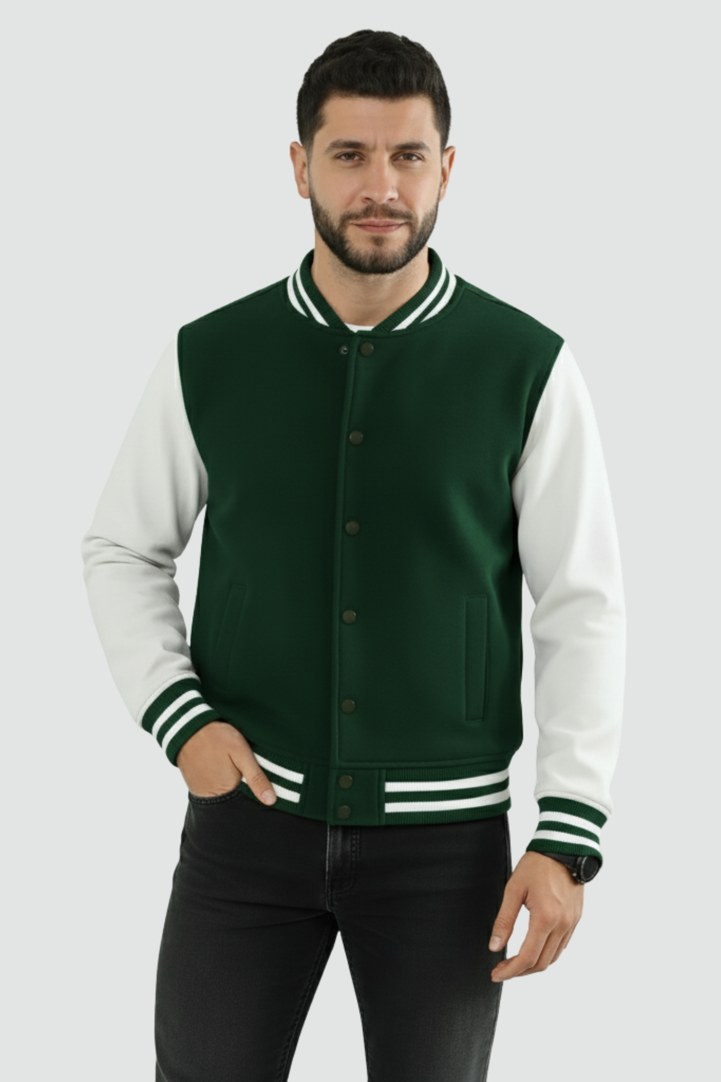 Varsity Jacket Bottle Green