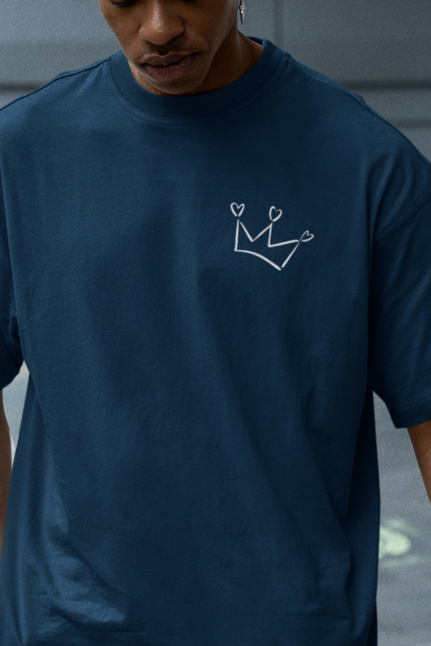 Oversized T-shirt Petrol Blue