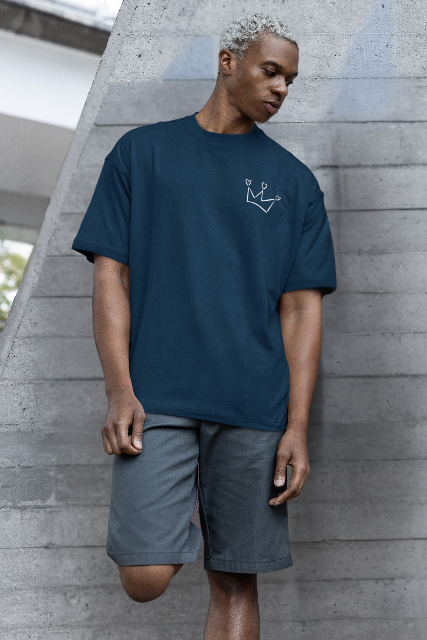 Oversized T-shirt Petrol Blue
