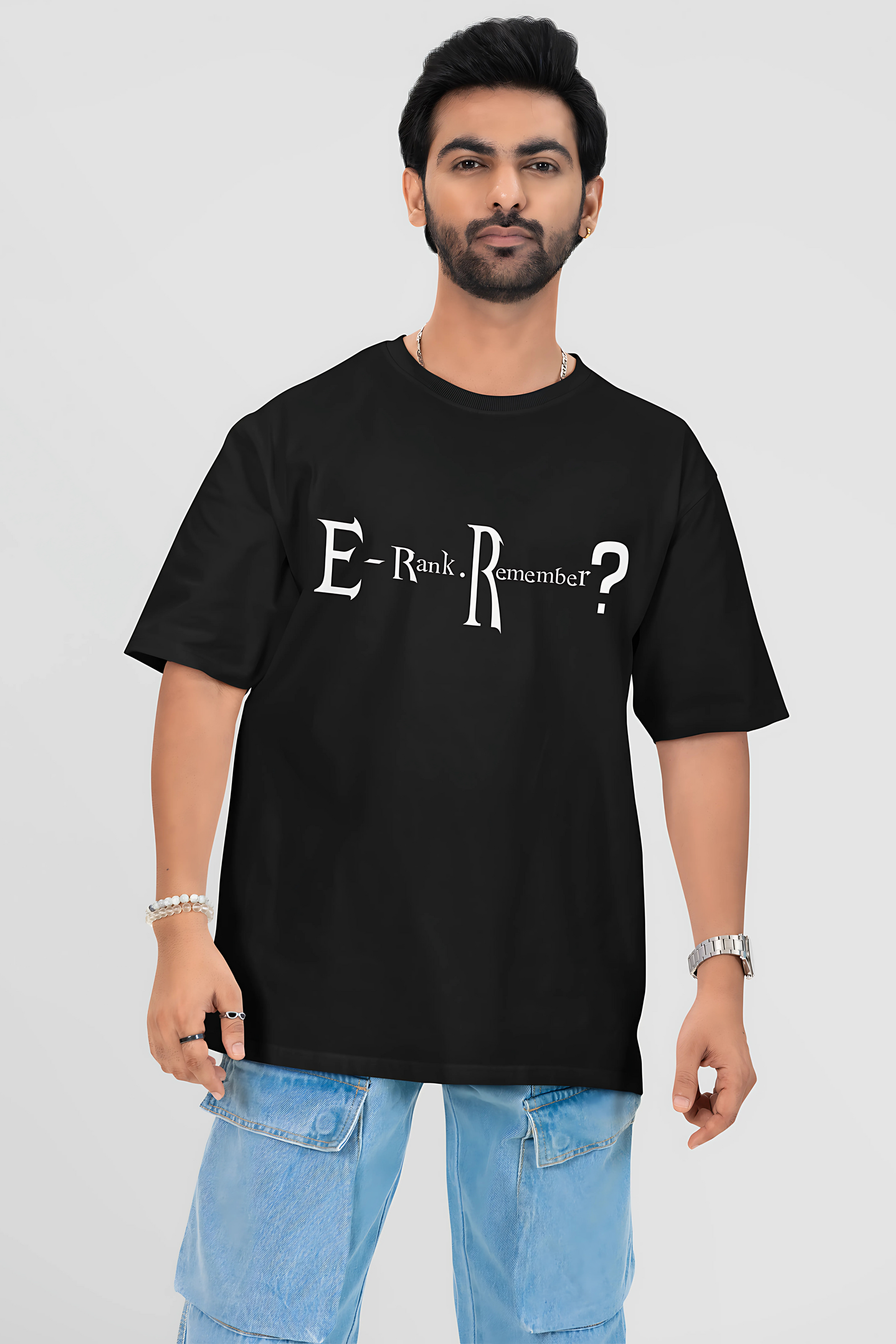 Weakest Hunter Fit Solo Leveling Oversized T-shirt