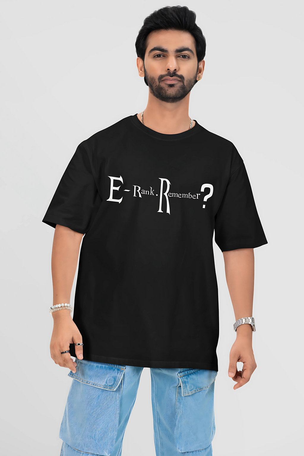 Weakest Hunter Fit Solo Leveling Oversized T-shirt