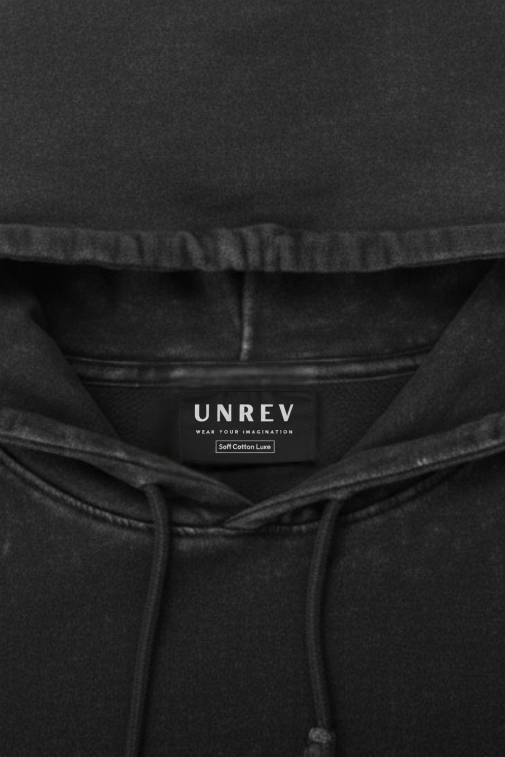 Acid Washed Hoodie Black