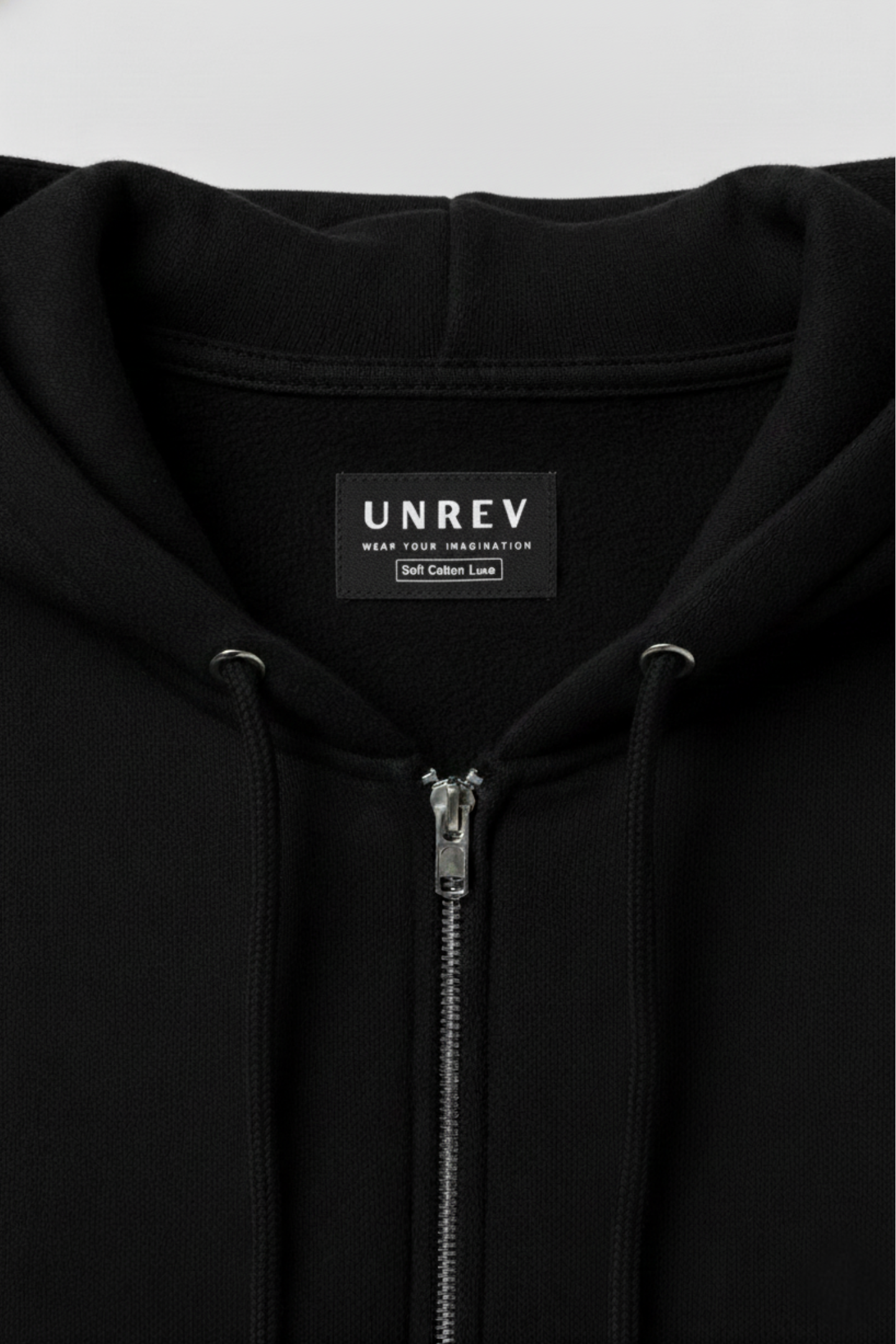 Solid Zip Hoodie Black