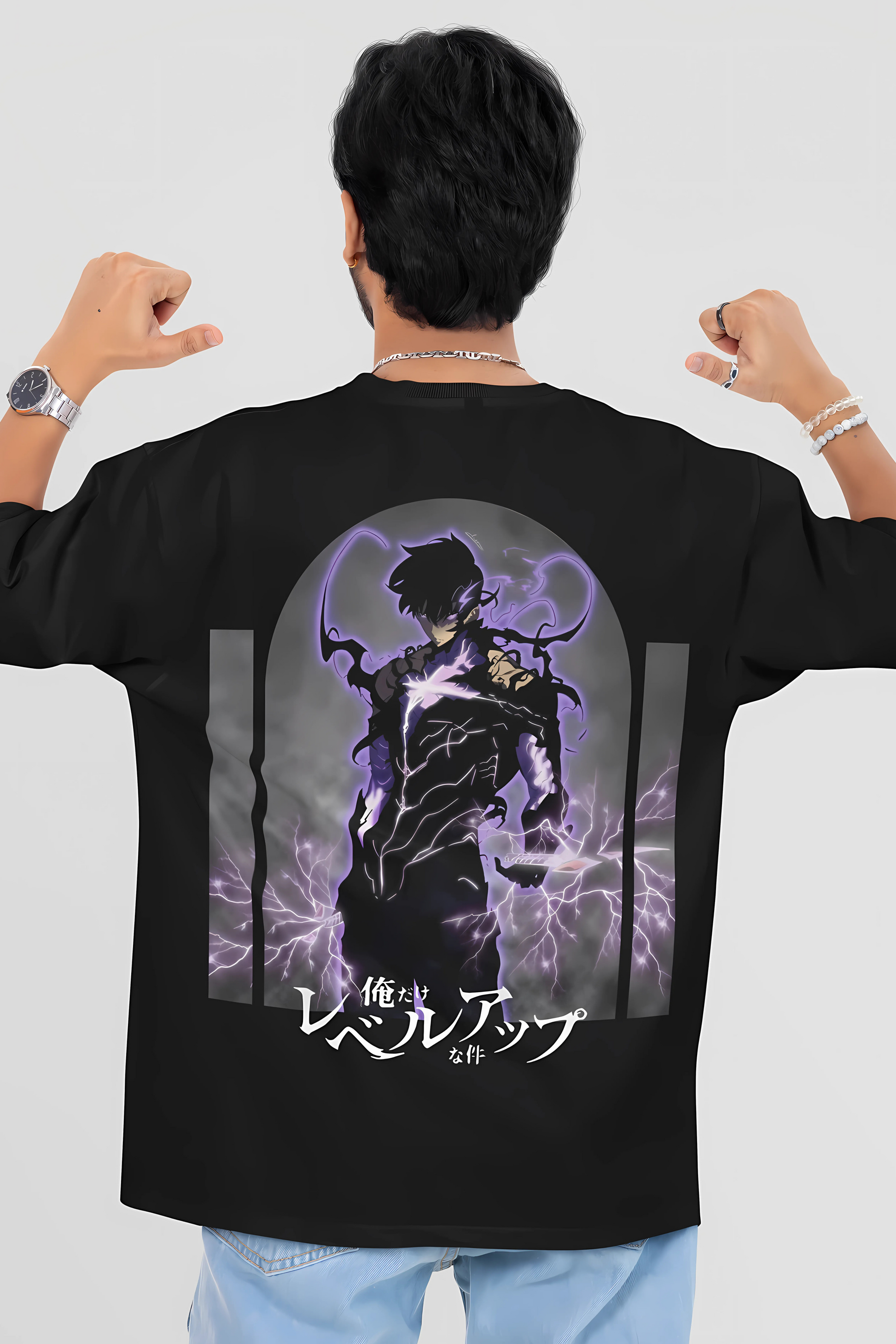 Weakest Hunter Fit Solo Leveling Oversized T-shirt